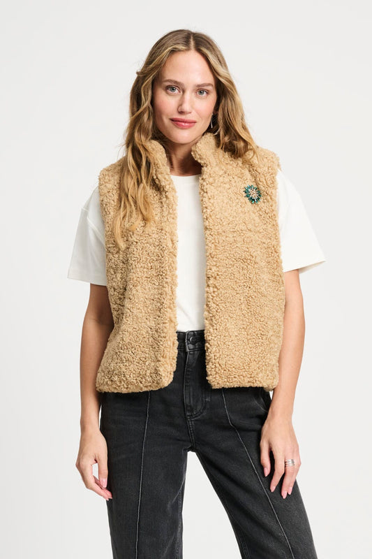 GILET - Teddy Love Vintage Brown