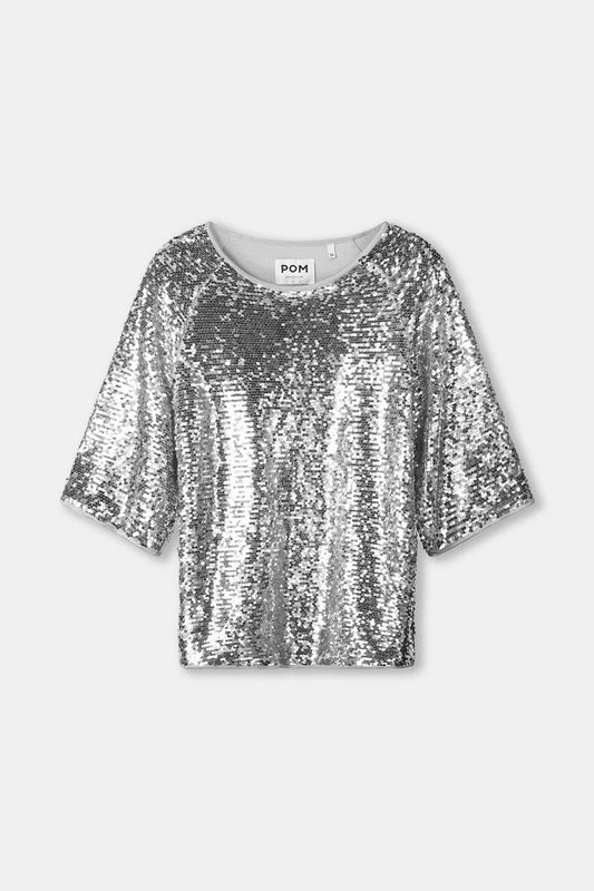 TOP - Sequins Silver