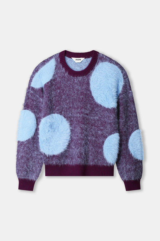 SWEATER - Dots Plum