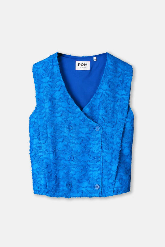 TOP - Ocean Blue Jacquard