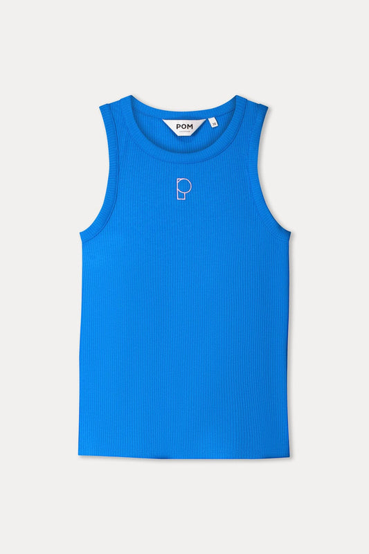 TANKTOP - Rib Ocean Blue