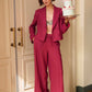 BLAZER - Rowan Striped Burgundy Red