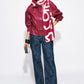 SCHAL - Lou Bow Burgundy Red