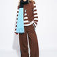 TOP - Joy Striped Brown White