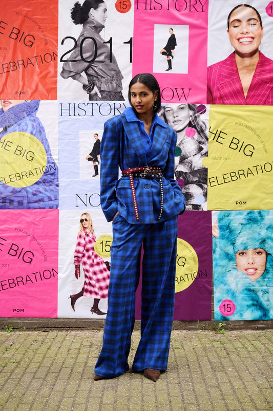 HOSE - Charlie Check Blue