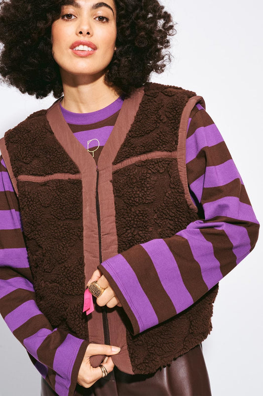 GILET - Gigi Chocolate Brown