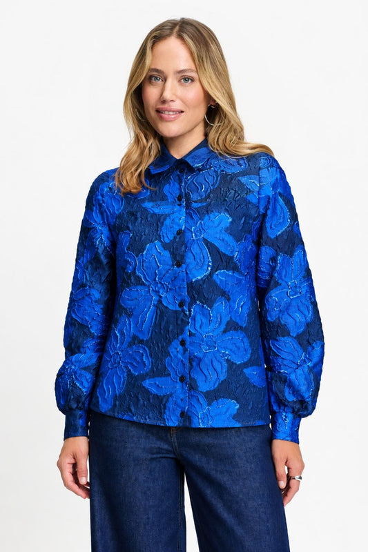 BLUSE - Jade Bloom Cobalt Blue