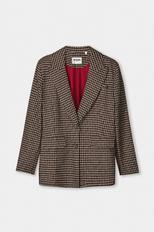 BLAZER - Laurie Check Brown