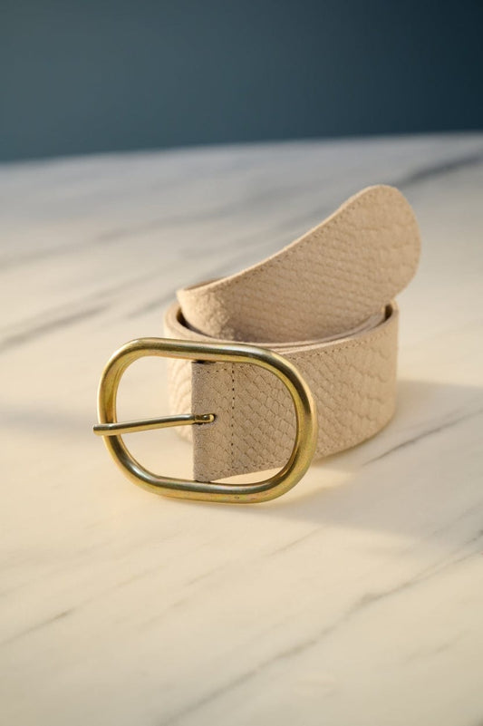 GÜRTEL - Olivia Suede Ecru