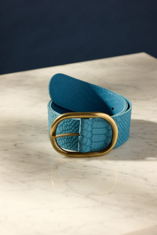 GÜRTEL - Olivia Suede Sky Blue