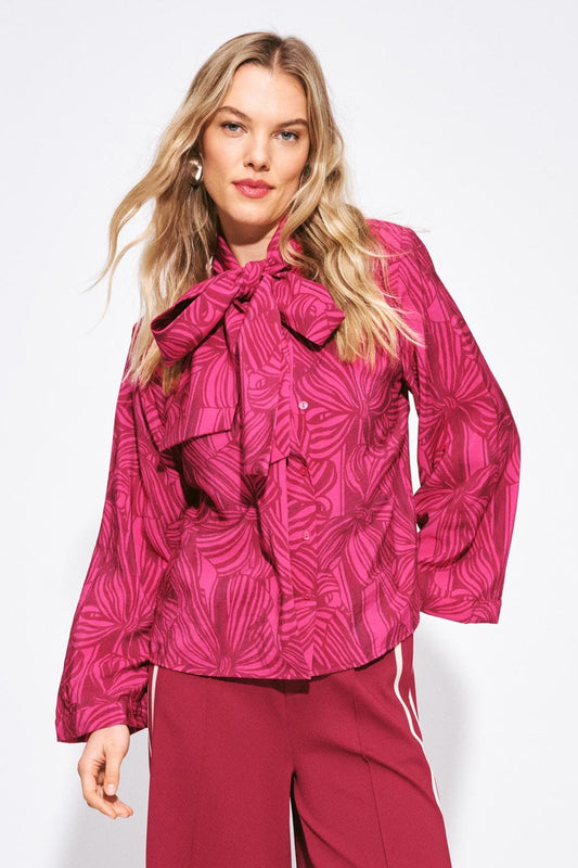 BLUSE - Sara Ribbon Pink