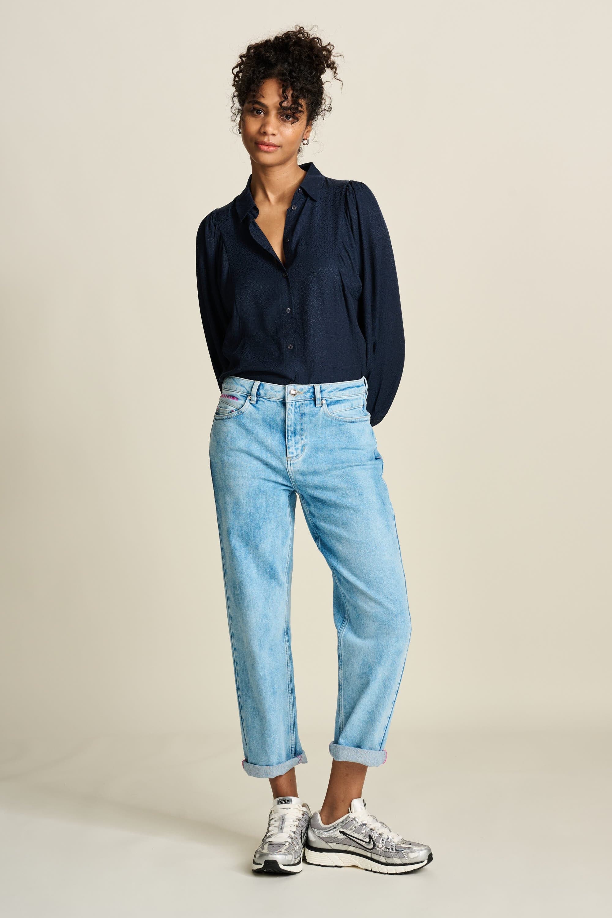 JEANS - Eline Straight Mid Blue