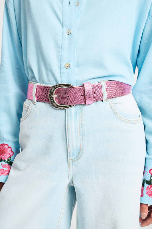 GÜRTEL - Snake Vibrant Pink