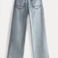 JEANS - Quilt Straight Hellblau