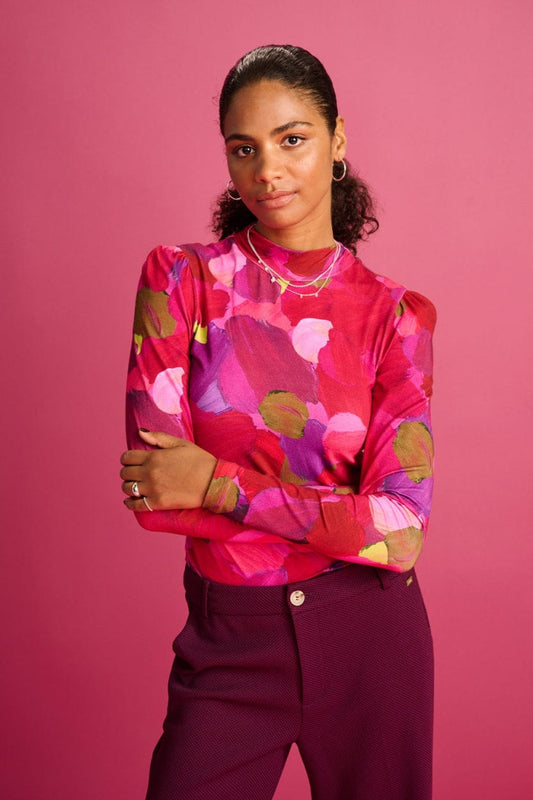 TURTLENECK - Brushwork Fiery Pink