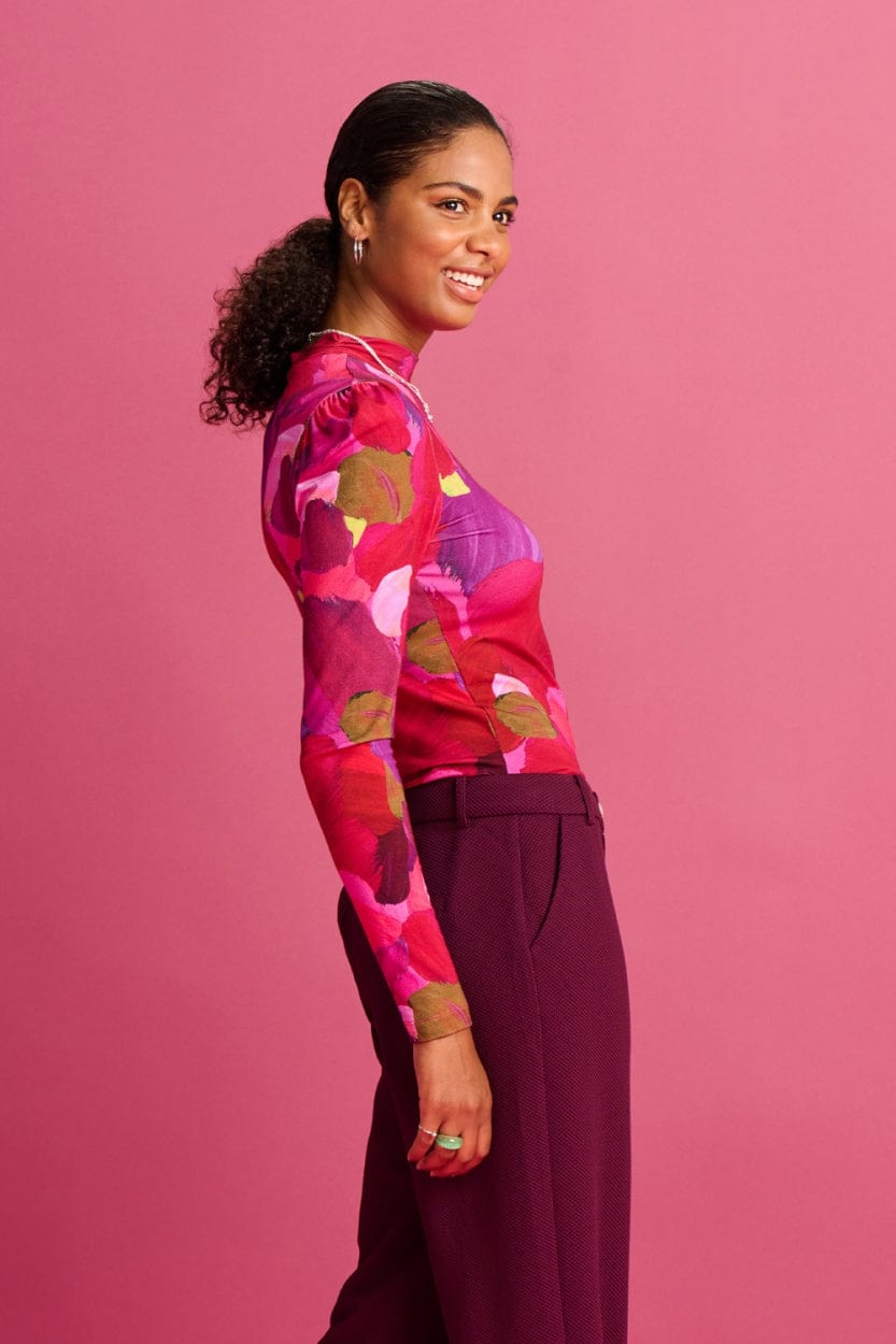 TURTLENECK - Brushwork Fiery Pink