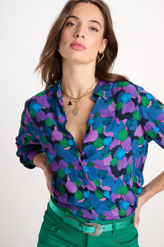 BLUSE - Mila Brushwork Lilac
