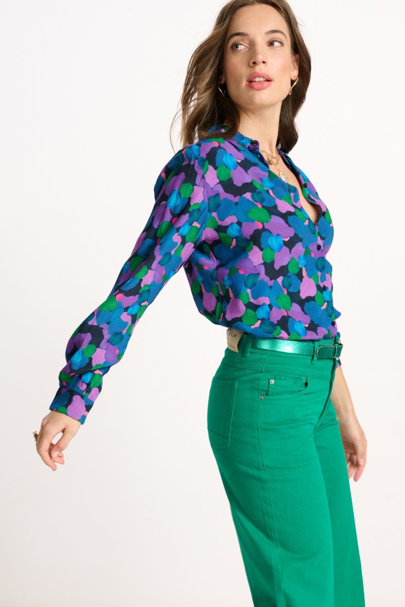 BLUSE - Mila Brushwork Lilac