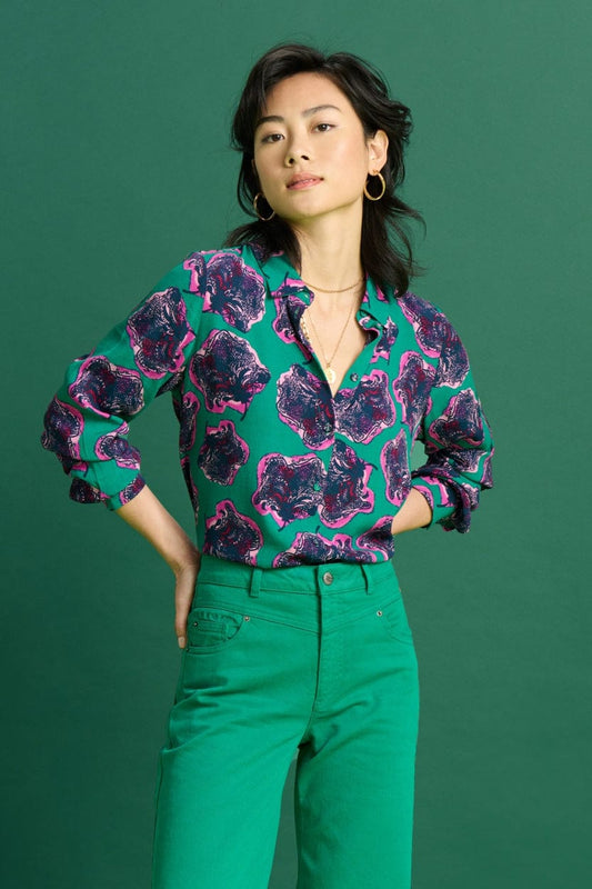 BLUSE - Mila Flower Pop Pink