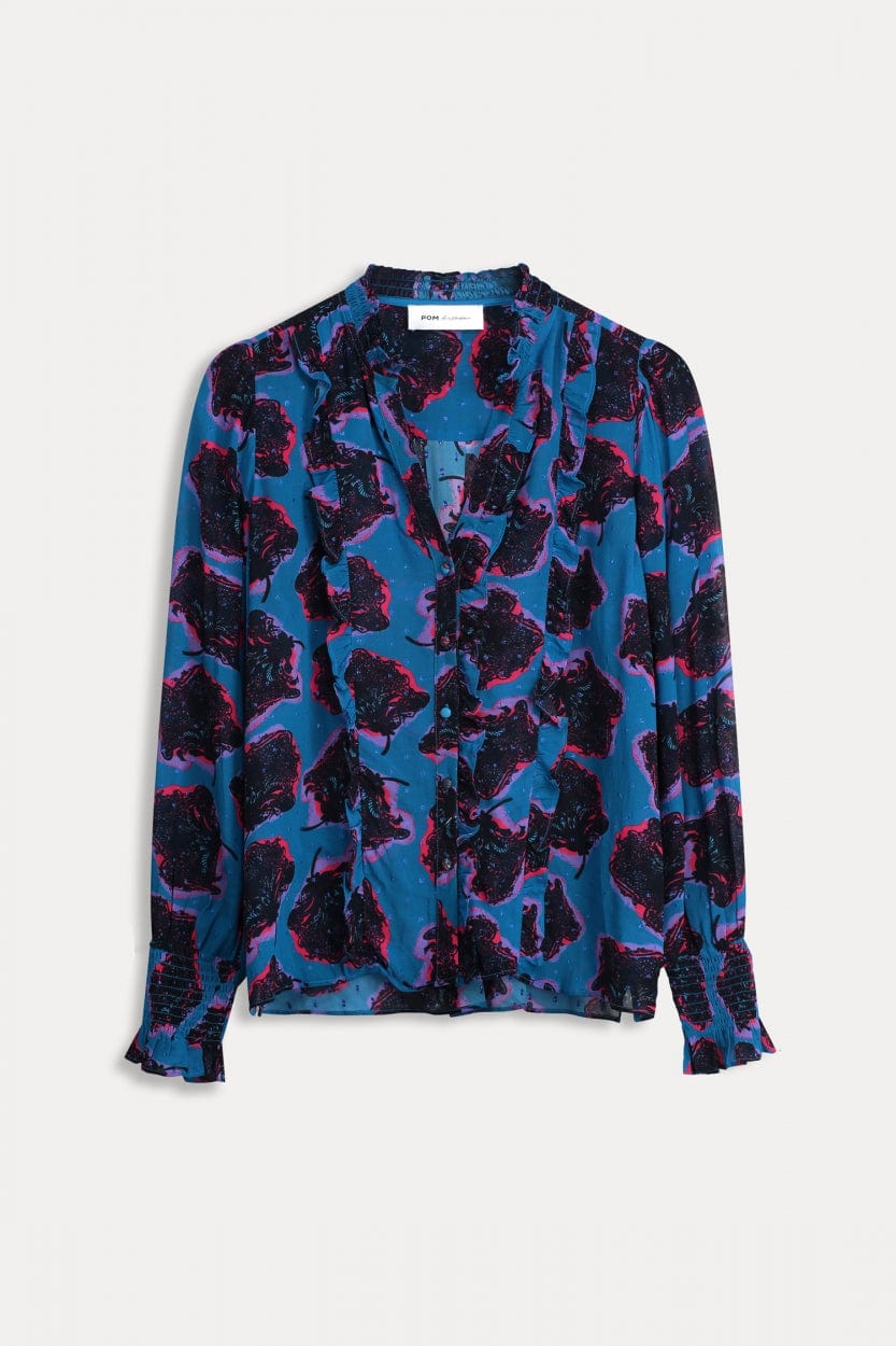 BLUSE - Flower Pop Blue