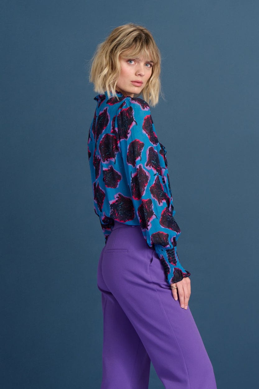 BLUSE - Flower Pop Blue