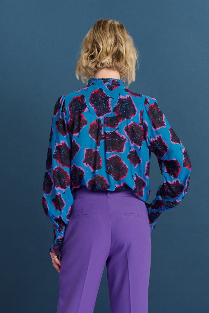 BLUSE - Flower Pop Blue