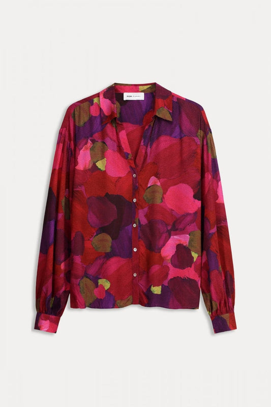 BLUSE - Brushwork Fiery Pink