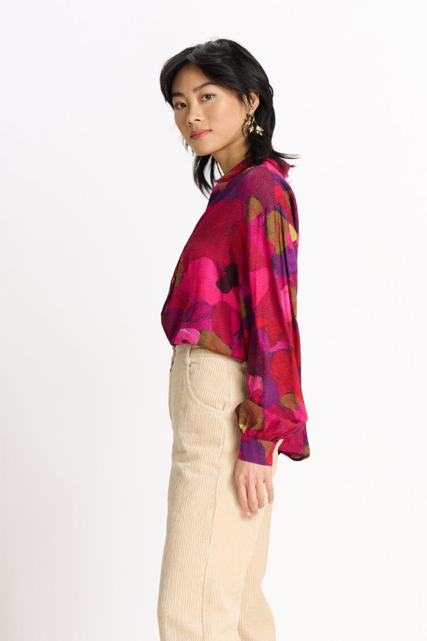BLUSE - Brushwork Fiery Pink