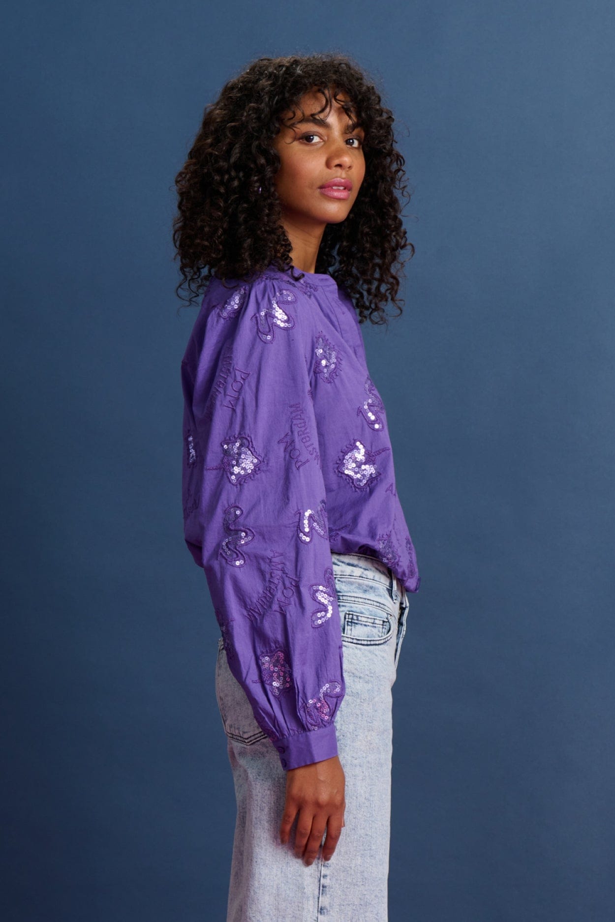 BLUSE - French Violet Shine