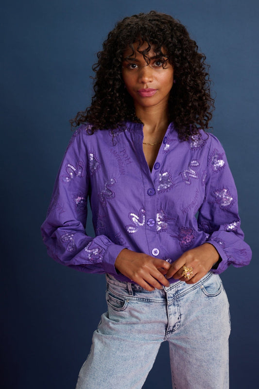 BLUSE - French Violet Shine