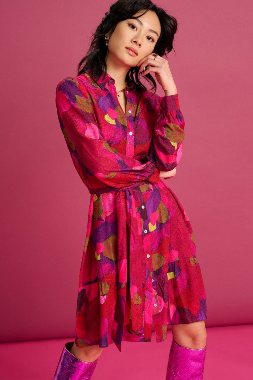 KLEID - Brushwork Fiery Pink