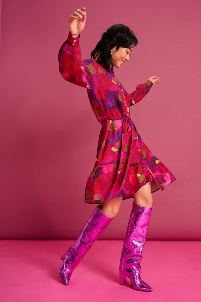 KLEID - Brushwork Fiery Pink