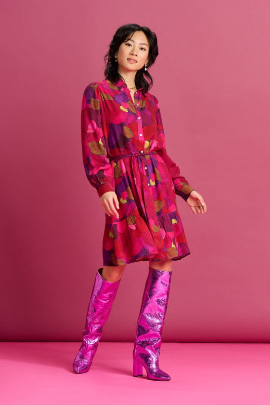 KLEID - Brushwork Fiery Pink