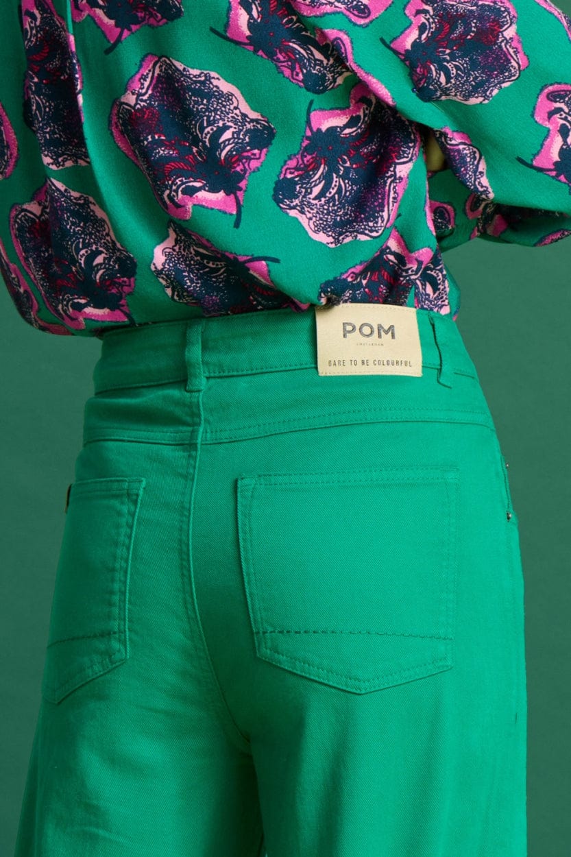 JEANS - Wide Leg Jade Green