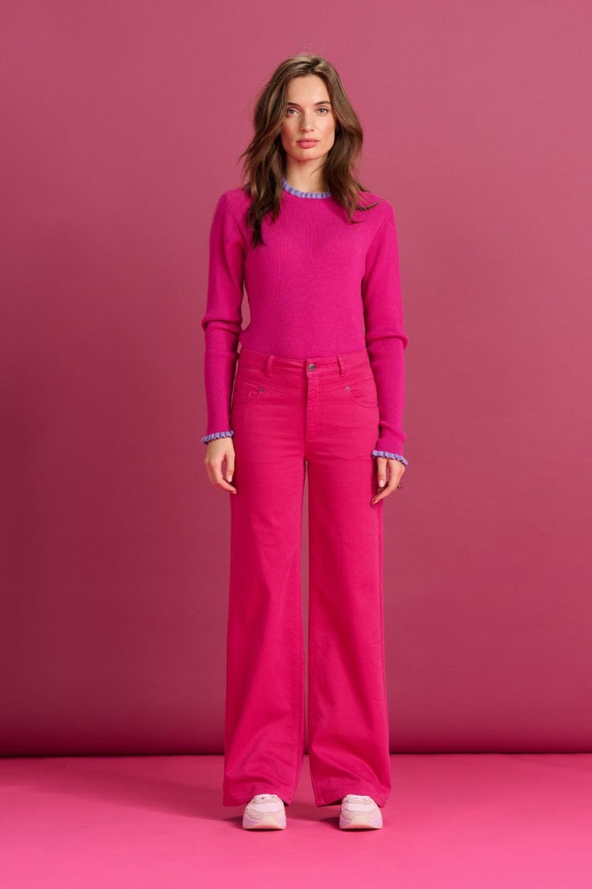 JEANS - Wide Leg Fiery Pink