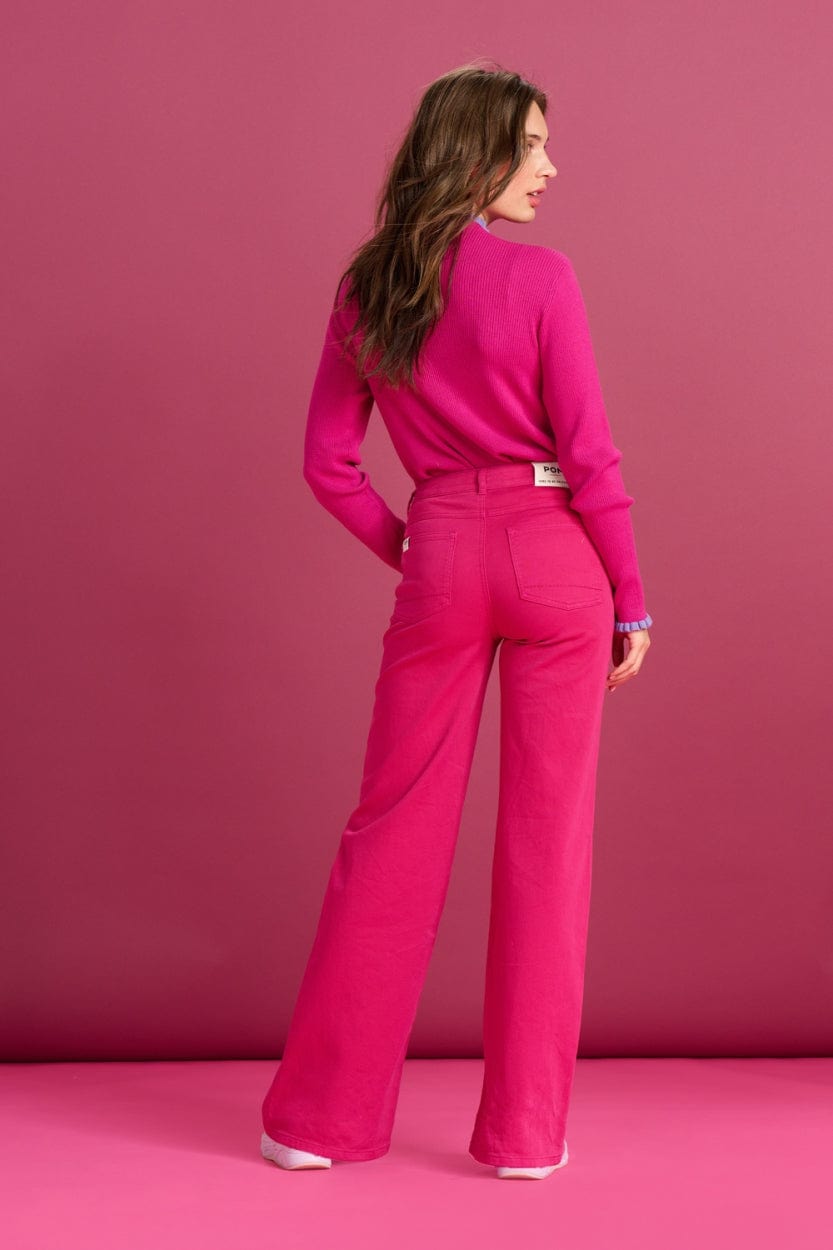JEANS - Wide Leg Fiery Pink