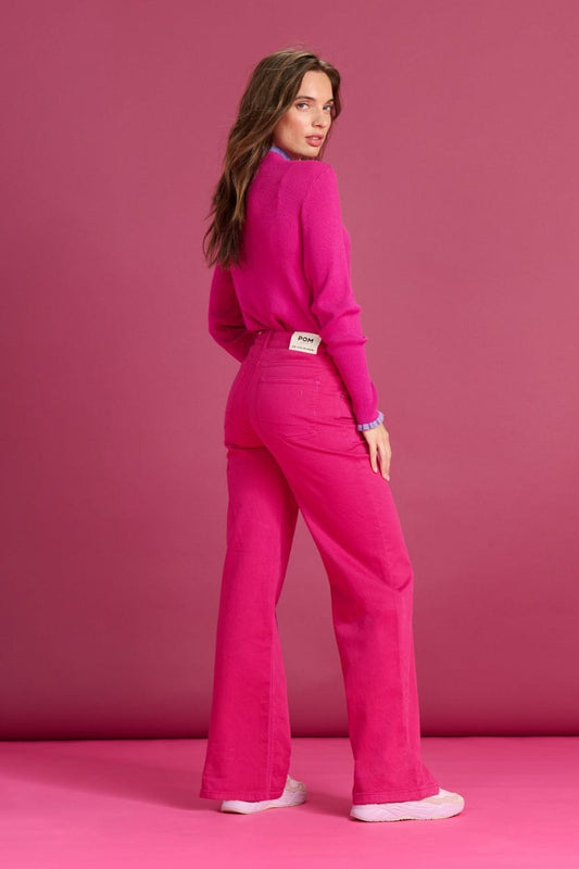 JEANS - Wide Leg Fiery Pink