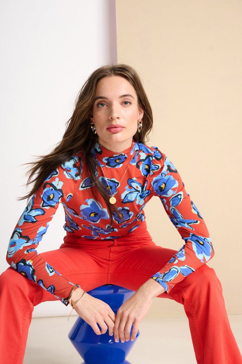 TURTLENECK - Flower Glory Red