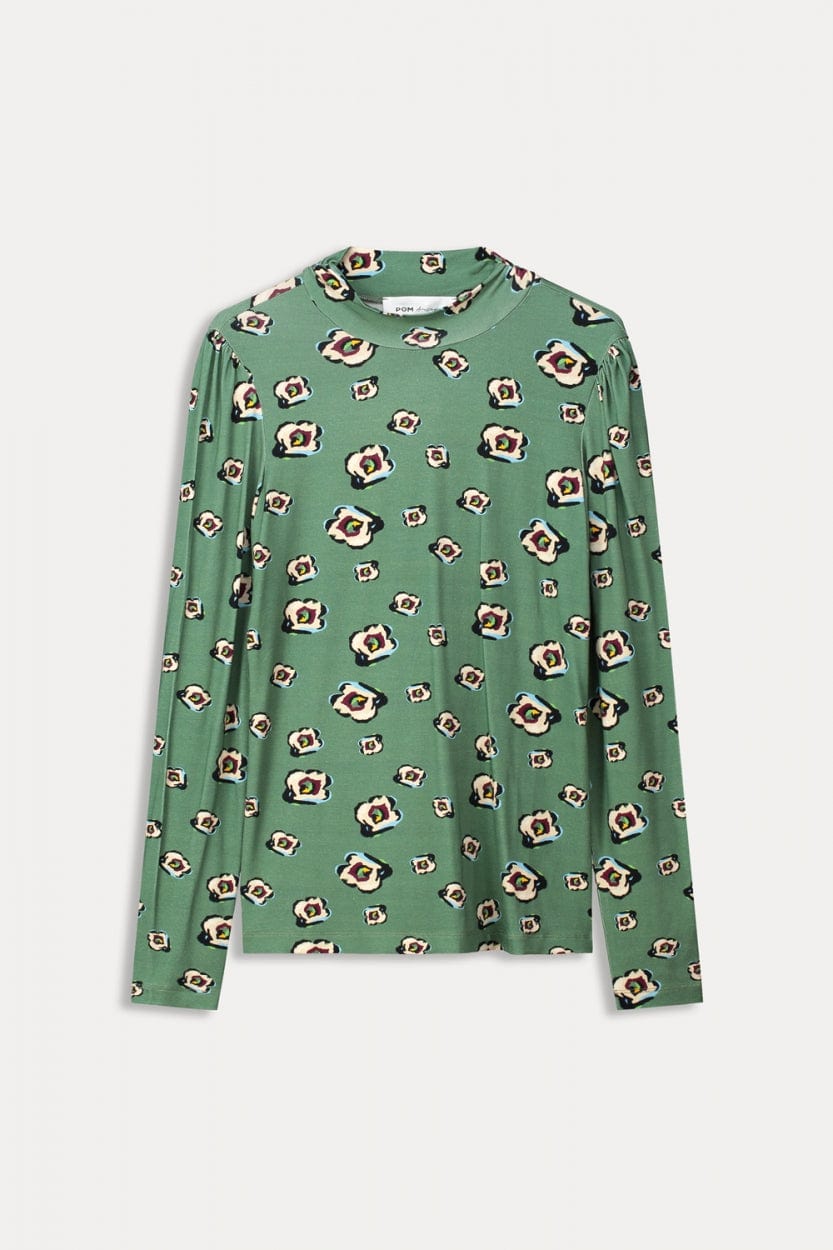 TURTLENECK - Flower Swirl Green