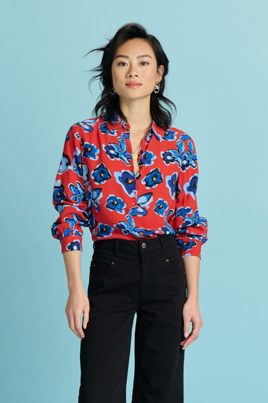 BLUSE - Mila Flower Glory Red