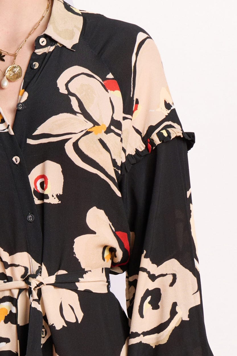 KLEID - Flower Glory Black
