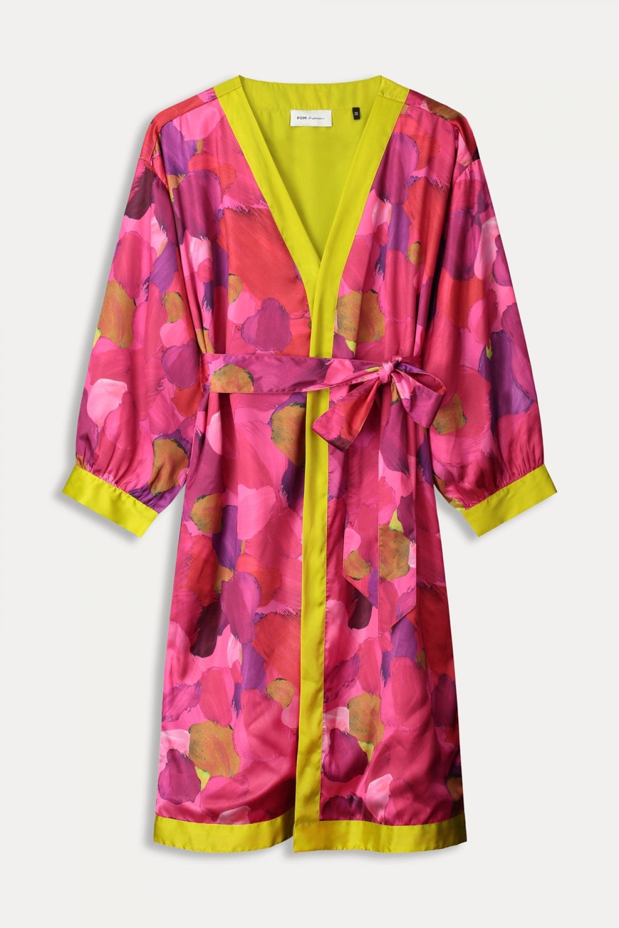 KIMONO - Brushwork Fiery Pink