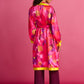 KIMONO - Brushwork Fiery Pink
