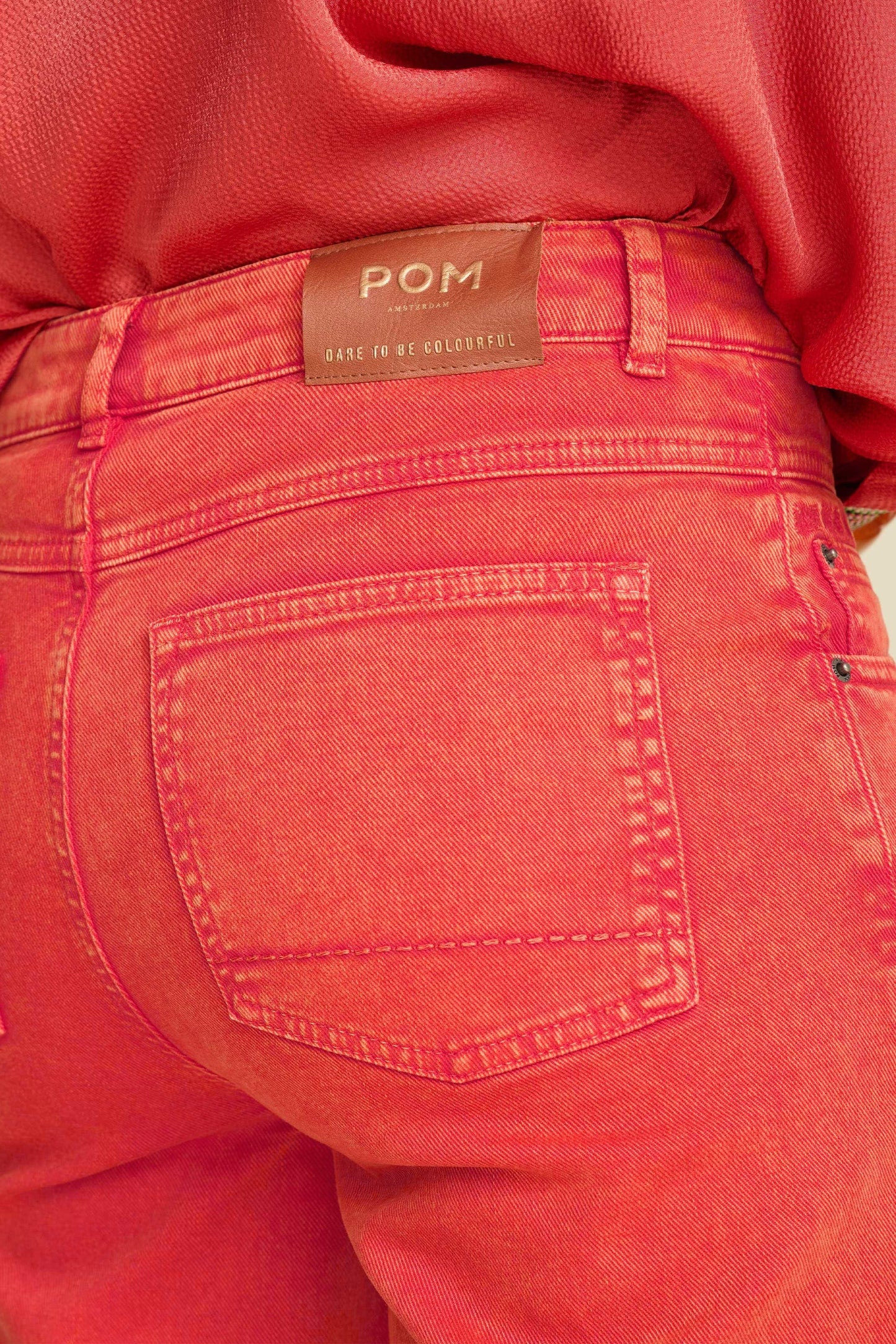 JEANS - Wide Leg Baked Red