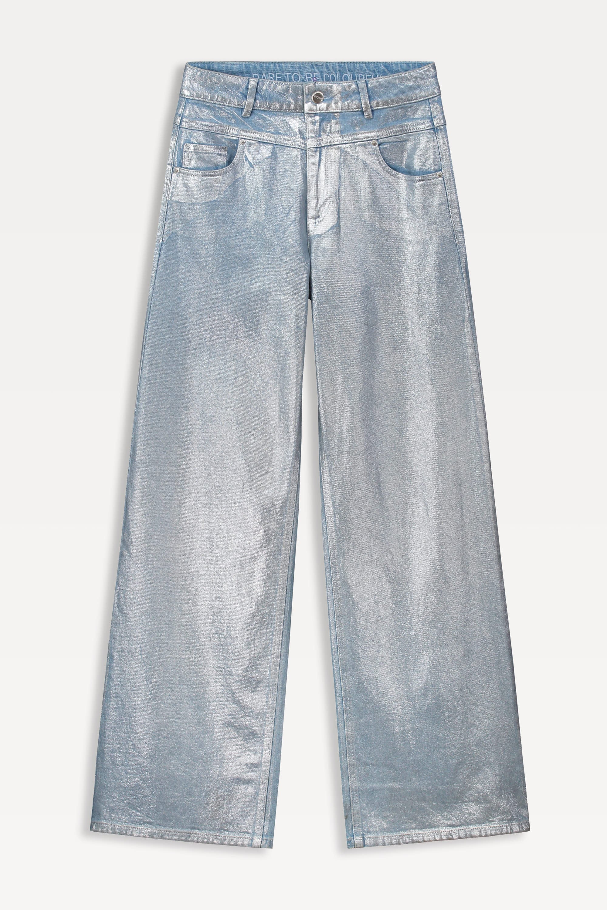 JEANS - Wide Leg Denim Metallic