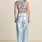 JEANS - Wide Leg Denim Metallic