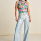 JEANS - Wide Leg Denim Metallic