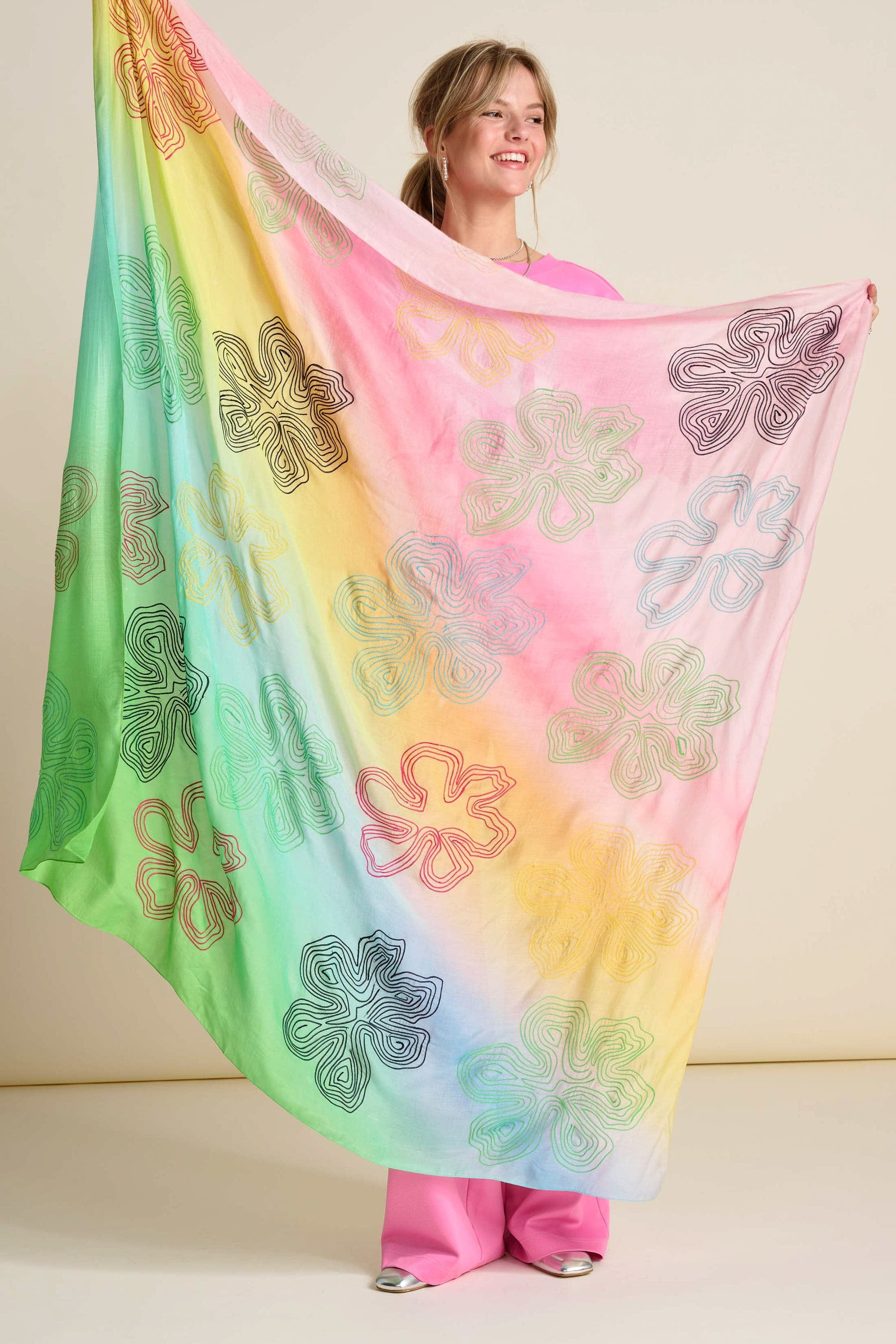 Farbenfroher Schal Embroidery Cape Town Offizielle site POM