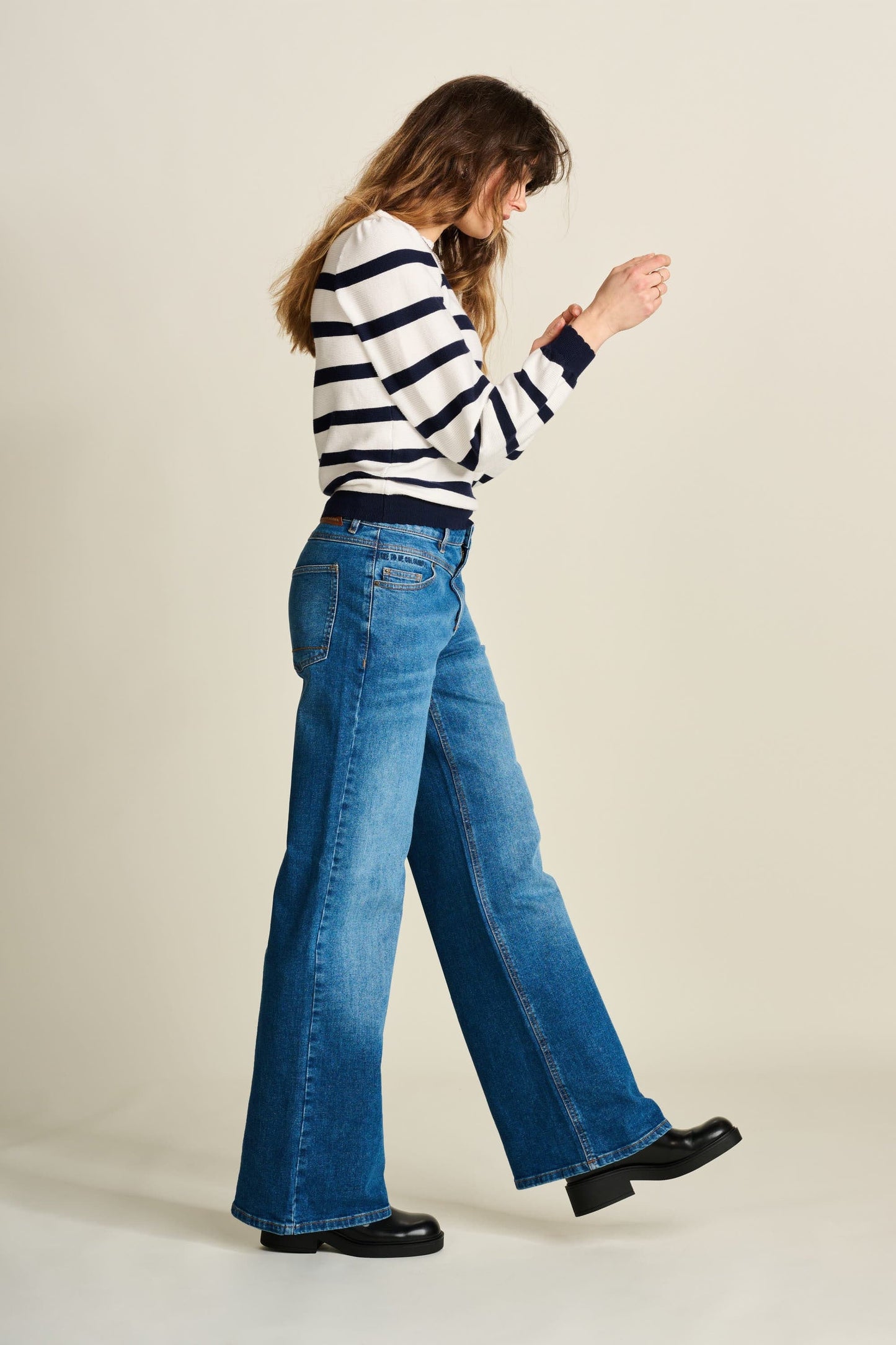 JEANS- Wide leg vintage blue