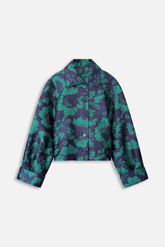 JACKE - Floral Jacquard Fresh Blue